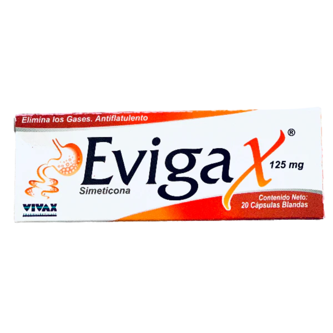 EVIGAX SIMETICONA 125MG CAP BLANDAS X 20 (VIVAX)